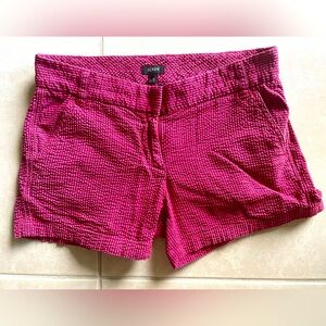 J. Crew Women’s Shorts Red and Blue Seersucker